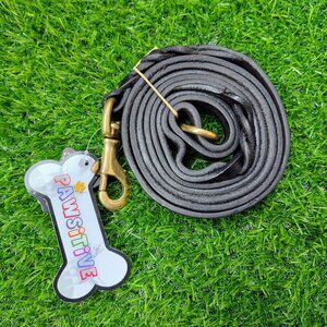 GENUINE LEATHER Dog Leash Heavy Duty Training Lead for Small to Large Dogs
